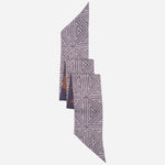 Italian Designer Purple Skinny Silk Scarf