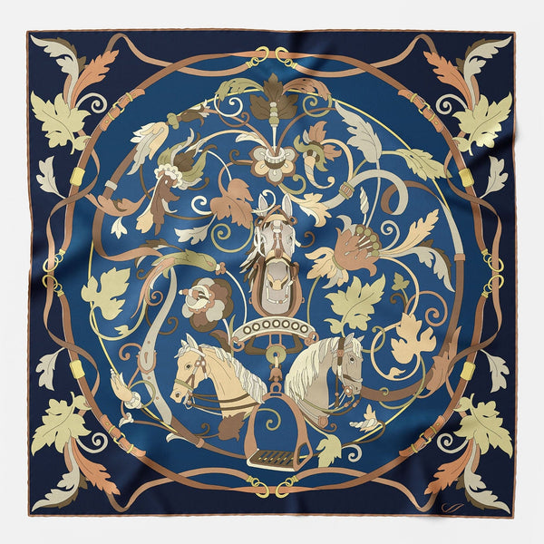 Women's Silk Bandana Midnight Blue