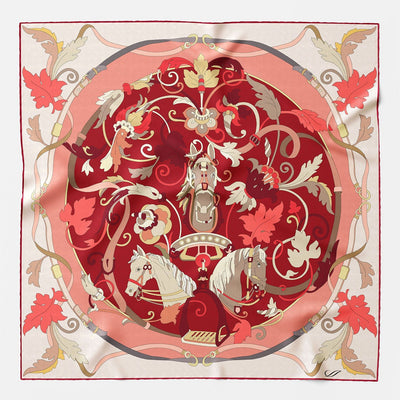 Women's Silk Bandana Berry Red