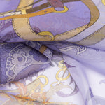 Women's Equestrian Italian Purple Long Silk Scarf