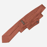 Burgundy Patterned Handmade Silk Tie