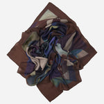 Extra Large Italian Brown Wool Scarf
