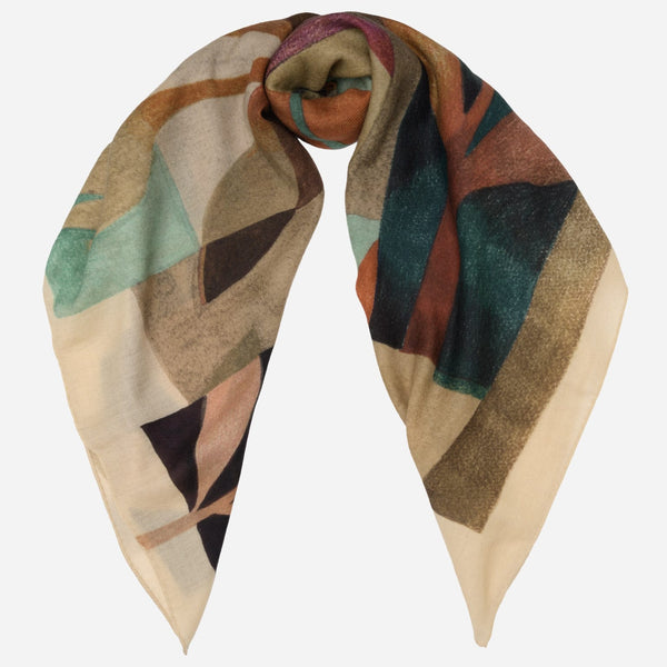 Extra Large Italian Cream Wool Scarf