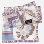 Lavender Floral Italian Silk Pocket Square