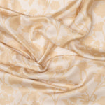 Gold Floral Italian Silk Evening Shawl