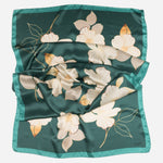 Italian Silk Satin Evening Shawl - Green