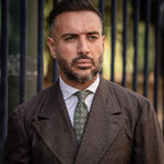 Italian handmade wool silk necktie