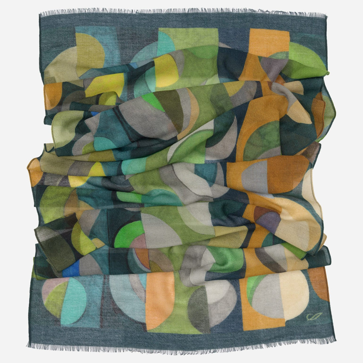 Designer Wool Scarf - Green