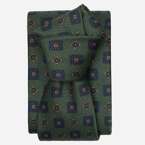 Green Madder Silk Designer Italian Tie