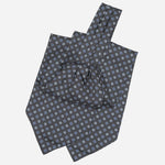Nino - Ascot en soie gris anthracite