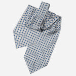 Italian Designer Grey Silk Ascot Tie