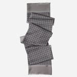 Luxury grey silk dress scarf made in Italy