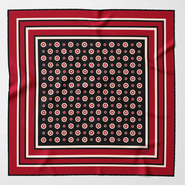Luxury handmade Italian silk pocket square hand rolled