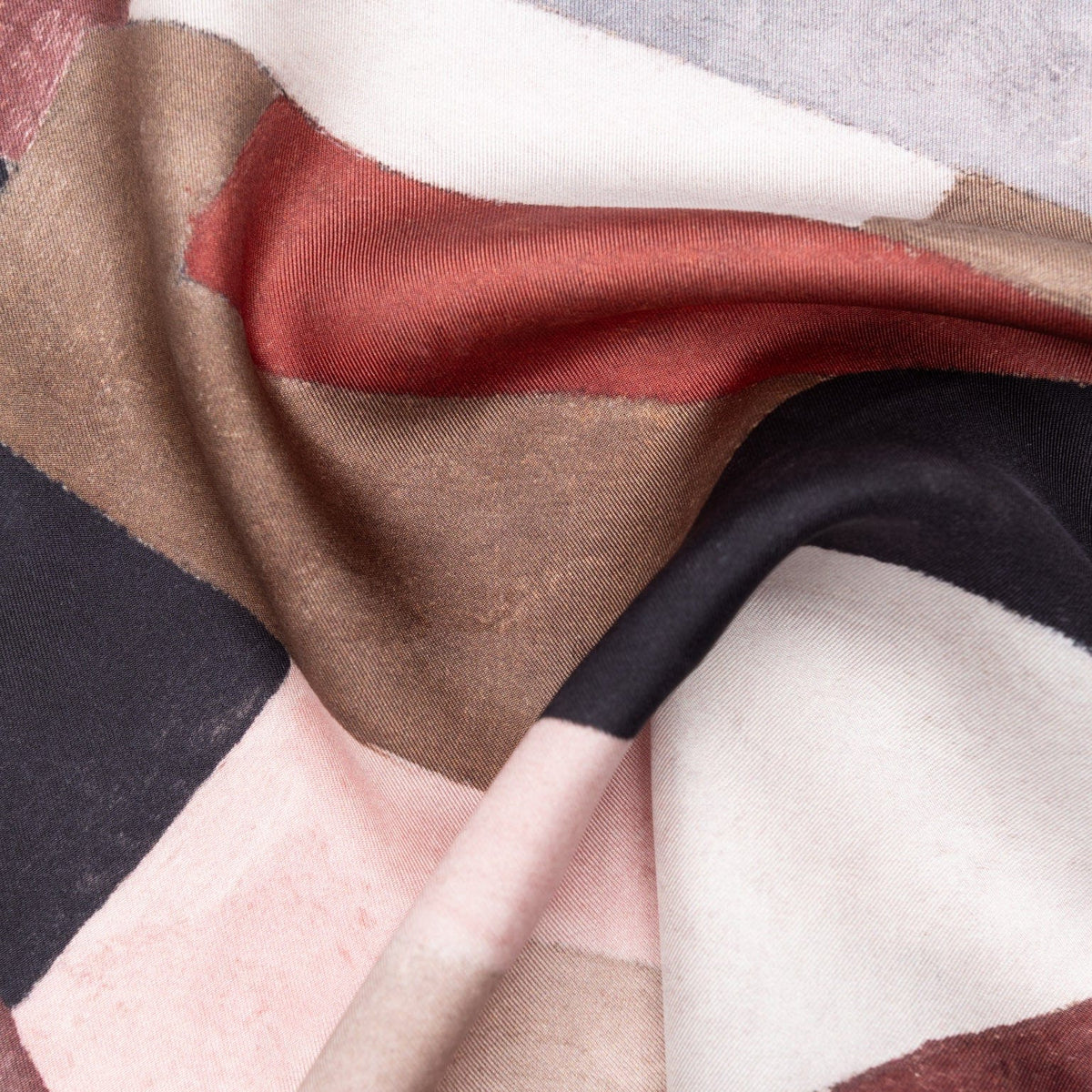 Brown Large Silk Pocket Square