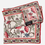 Pink Floral Italian Silk Pocket Square