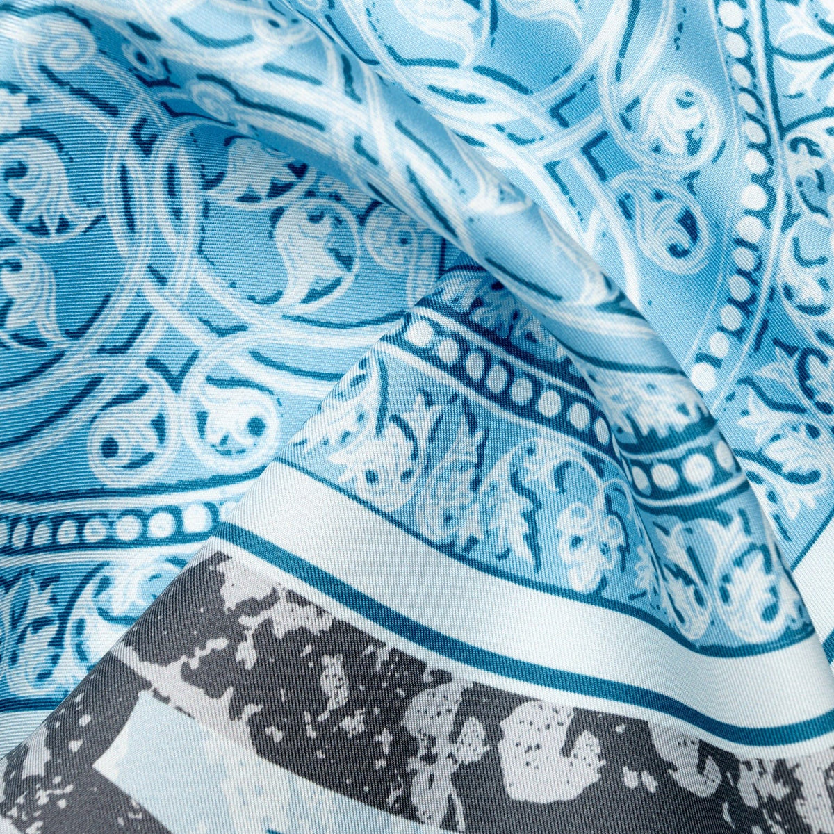 Light Blue Silk Italian Pocket Square