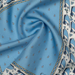 Light Blue Italian Silk Pocket Square