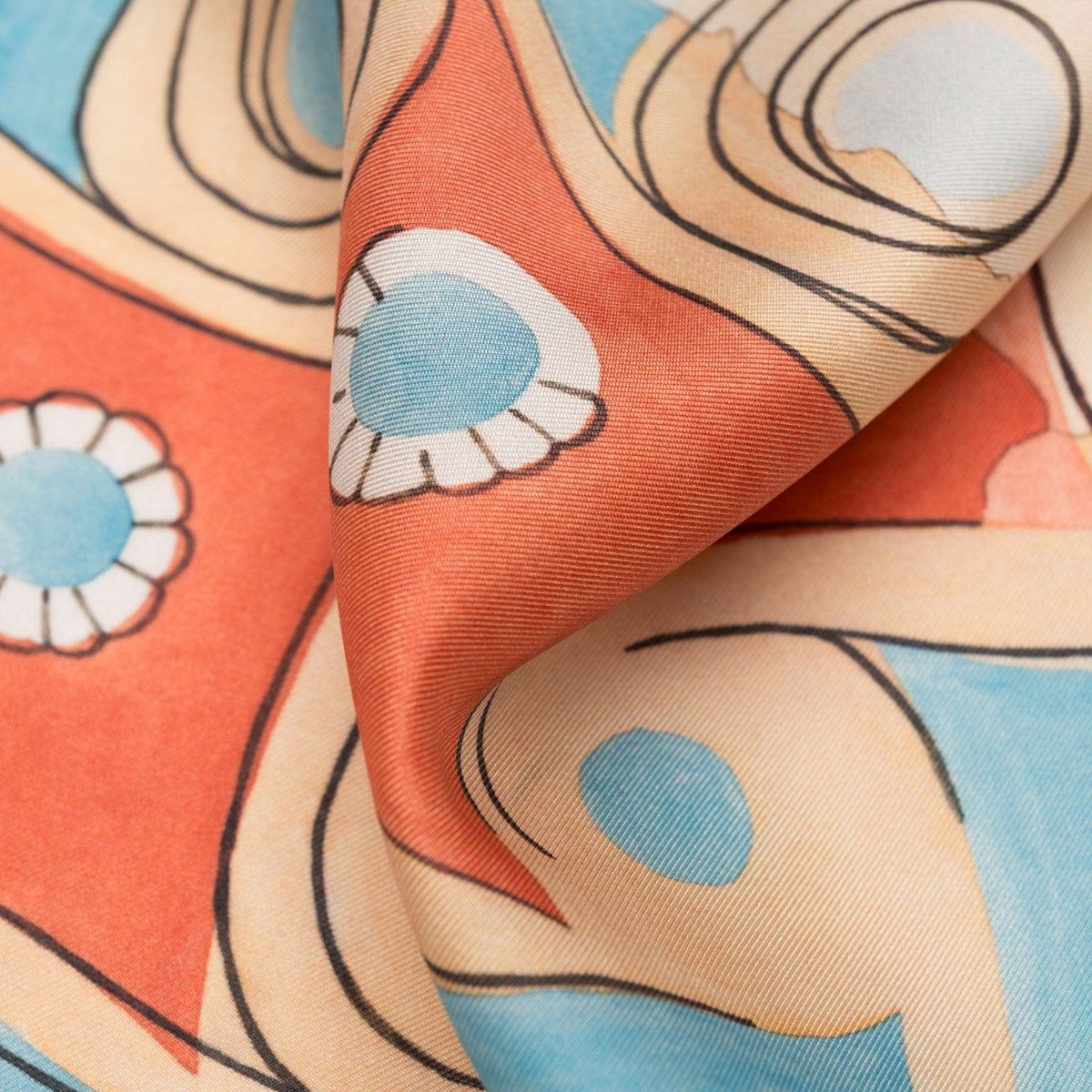 Orange Luxury Silk Italian Pocket Square