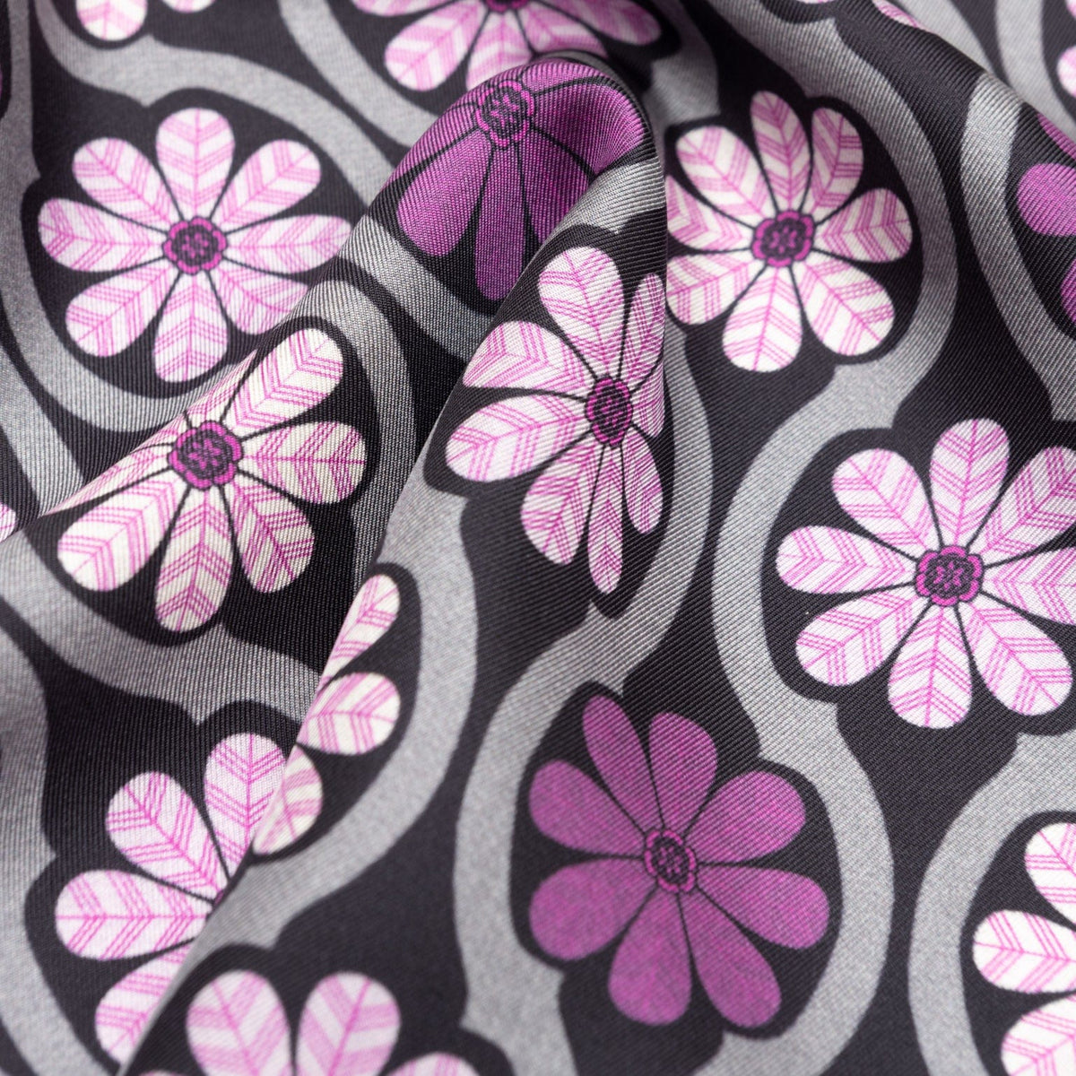 Purple Large Silk Italian Pocket Square