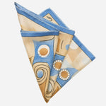 Yellow & Blue Silk Italian Pocket Square