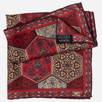Luxury Italian Red Silk Pocket Square