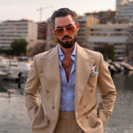 Designer art design silk pocket square for men