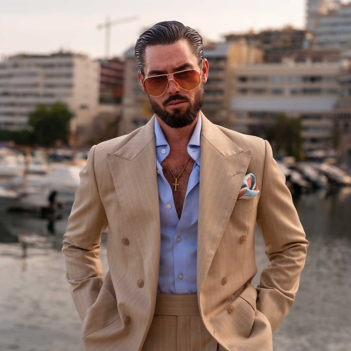 Designer art design silk pocket square for men