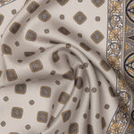 Light Grey Silk Pocket Square from Italy