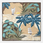 Italian Designer Aqua Silk Pocket Square