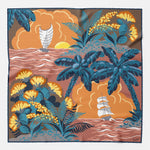 Italian Designer Peach Silk Pocket Square