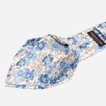 Blue Floral Handmade Italian Silk Tie