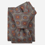 Blue Grey Madder Silk Italian Tie
