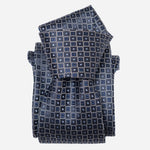 Luxury Blue Woven Handmade Italian Silk Tie