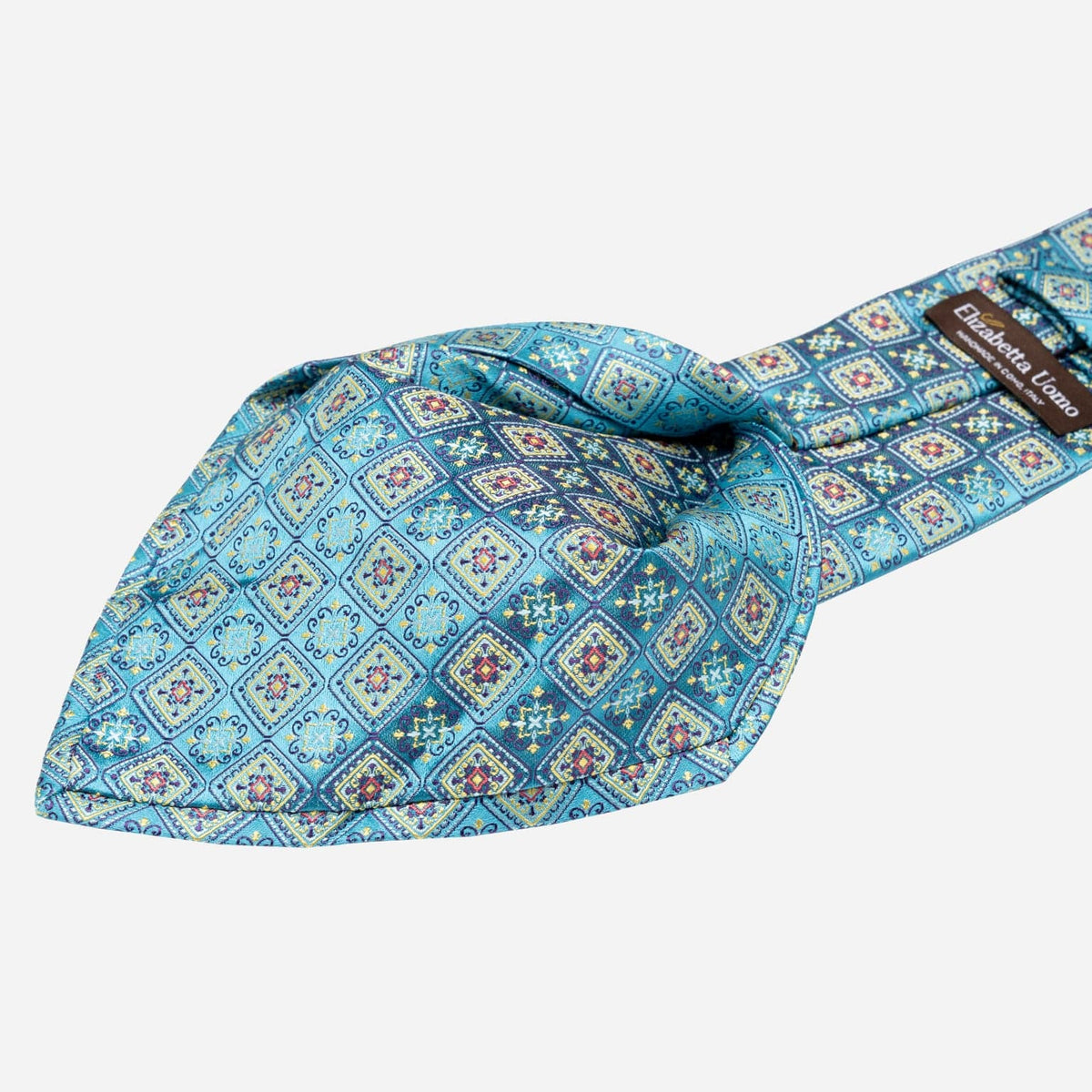 Designer Vintage Turquoise Silk Necktie