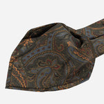 Men's handmade Italian madder silk paisley tie