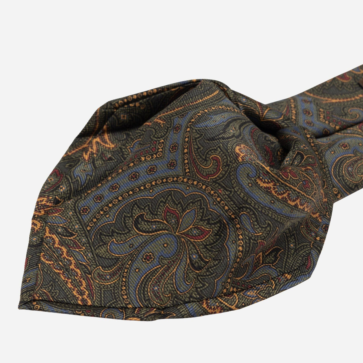 Men's handmade Italian madder silk paisley tie