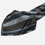 Black Striped Handmade Italian Silk Tie