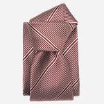 Burgundy Stripes Italian Silk Tie
