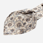 Handmade Italian Silk Tie Cream Floral