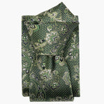 Italian Designer Green Silk Jacquard Tie