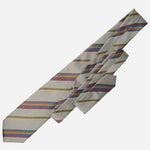 Grey Striped Handmade Italian Silk Tie