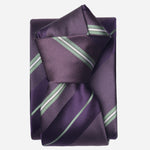 Purple Stripes Handmade Italian Silk Tie