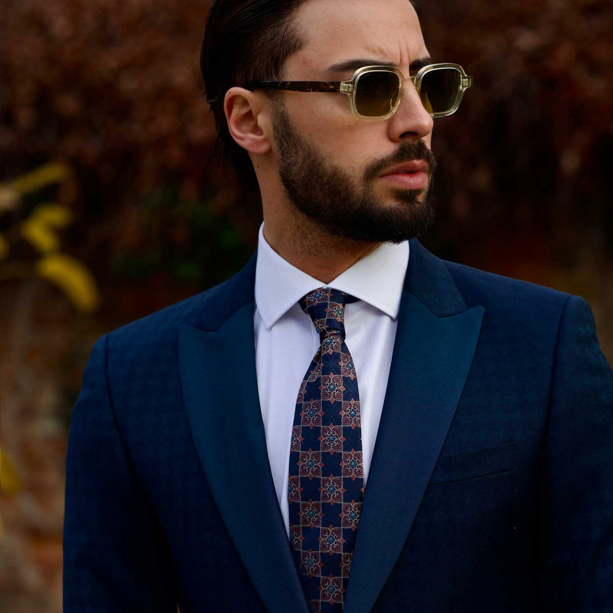 Luxury handmade Italian designer silk tie