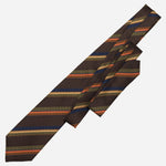 Chocolate Brown Stripes Italian Silk Tie