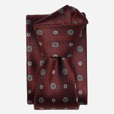 Men's Designer Italian Silk Tie Burgundy