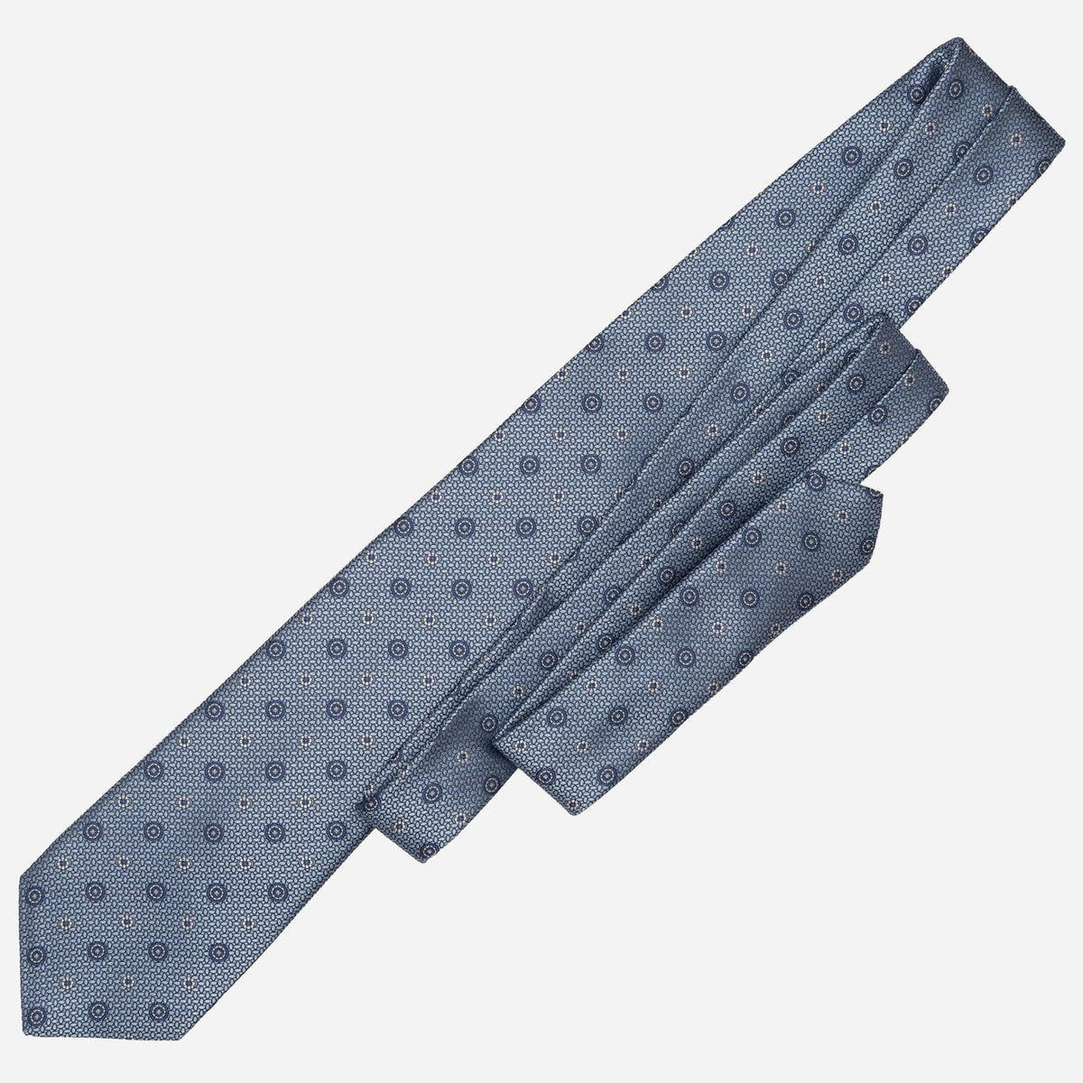 Men's Designer Italian Silk Tie Sky Blue