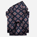 Navy Jacquard Men's Silk Tie