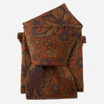 Orange Floral Italian Madder Silk Tie