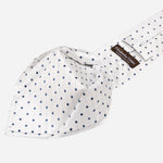 White Polka Dot Italian Silk Handmade Tie