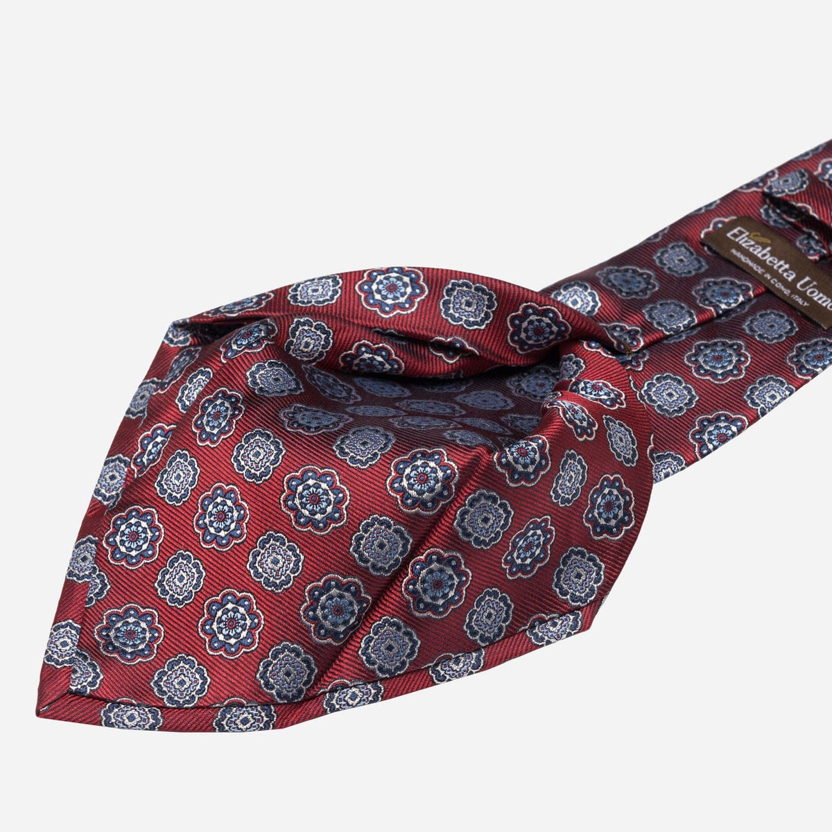 Red Floral Handmade Italian Silk Tie